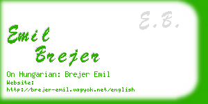 emil brejer business card